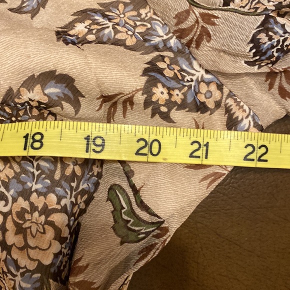 Pendleton 100% silk faux wrap floral dress semi shear shelves size 18 petite - Picture 8 of 11